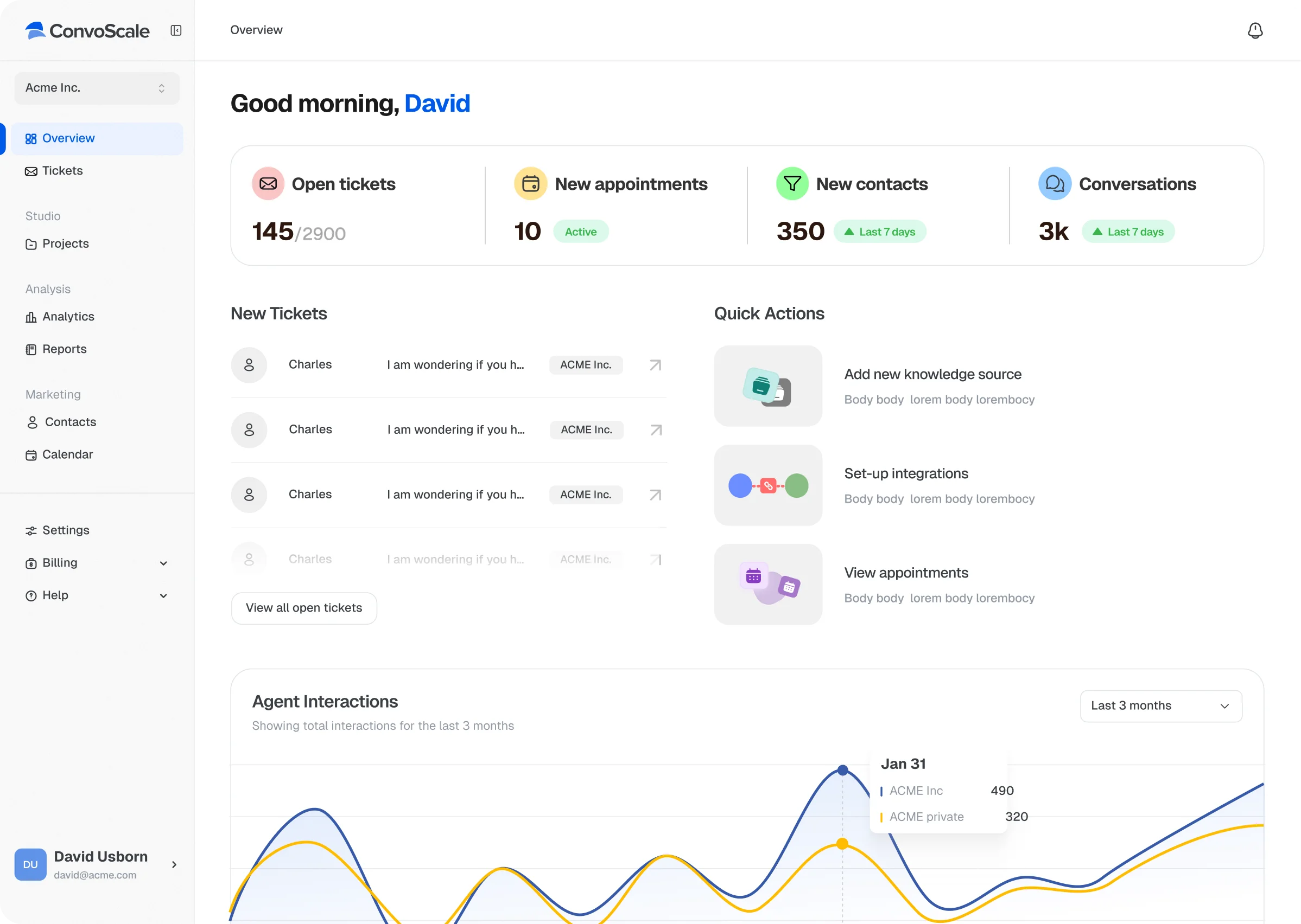 convoscale dashboard